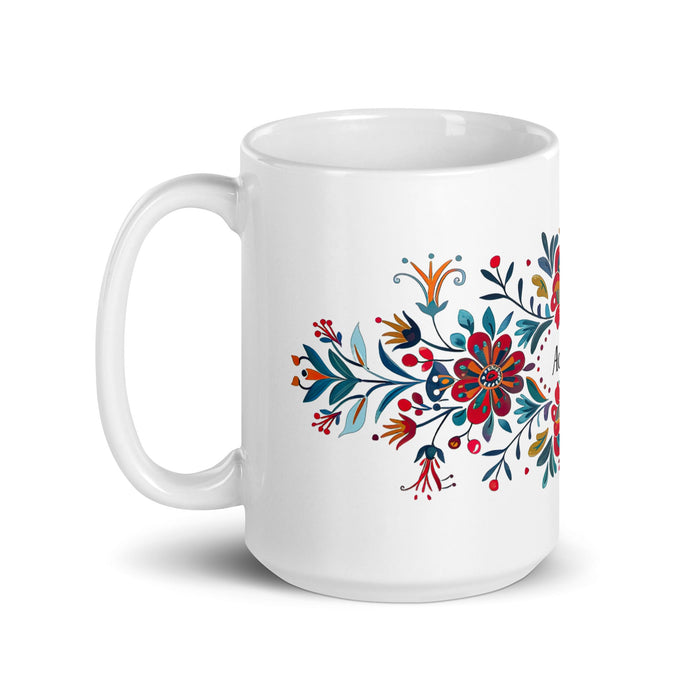 Addison Exclusive Name Art Piece Home Office Work Coffee Mug Mexican Spanish Pride Gift Cup One - Of - A - Kind Calligraphy White Glossy Mug | A10 - Mexicada