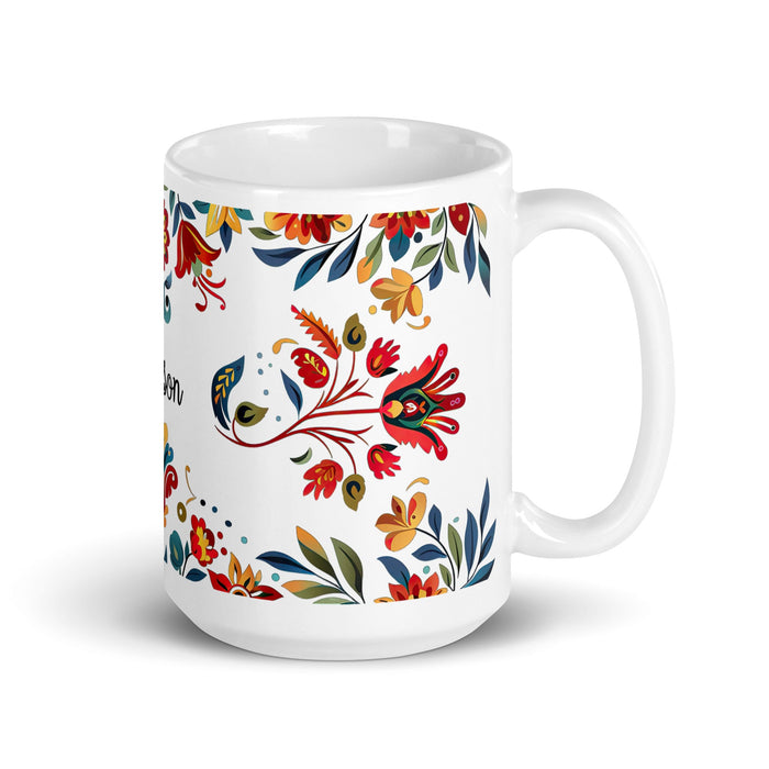 Addison Exclusive Name Art Piece Home Office Work Coffee Mug Mexican Spanish Pride Gift Cup One - Of - A - Kind Calligraphy White Glossy Mug | A12 - Mexicada