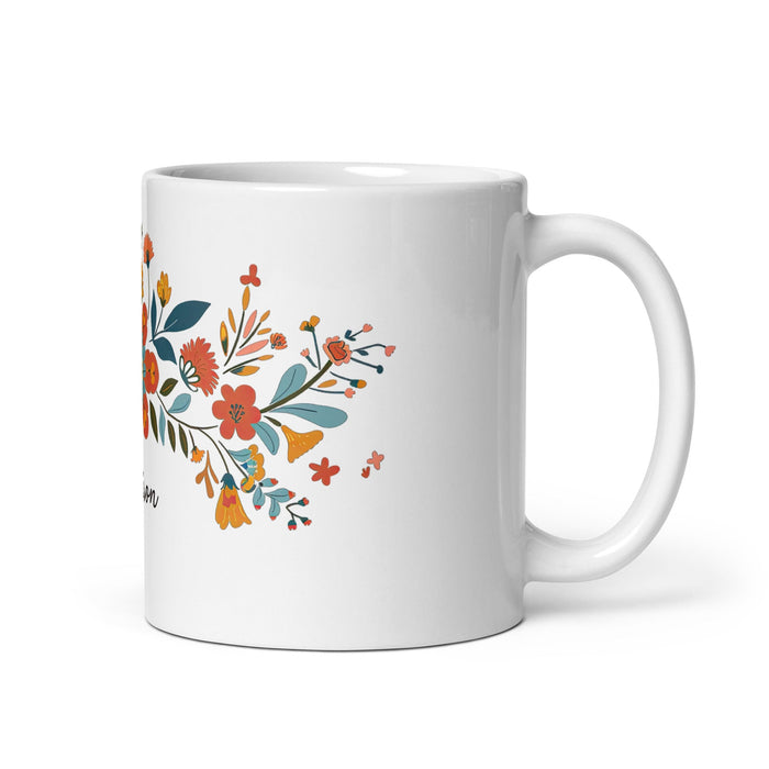 Addison Exclusive Name Art Piece Home Office Work Coffee Mug Mexican Spanish Pride Gift Cup One - Of - A - Kind Calligraphy White Glossy Mug | A13 - Mexicada