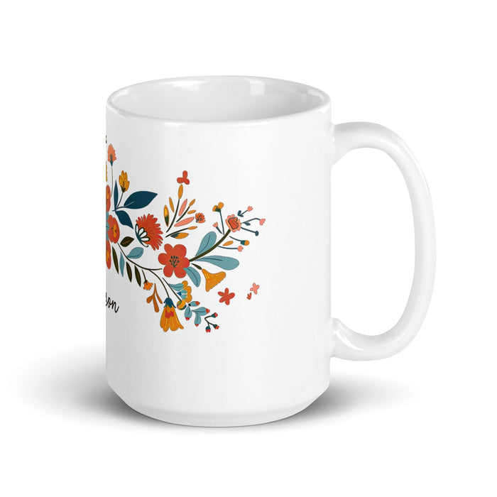 Addison Exclusive Name Art Piece Home Office Work Coffee Mug Mexican Spanish Pride Gift Cup One-Of-A-Kind Calligraphy White Glossy Mug | A13 Mexicada 15 oz