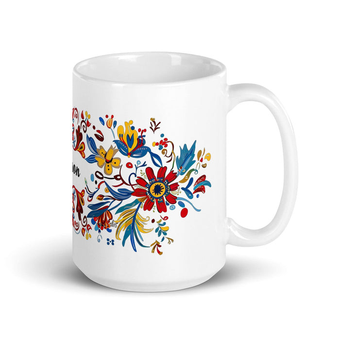 Addison Exclusive Name Art Piece Home Office Work Coffee Mug Mexican Spanish Pride Gift Cup One-Of-A-Kind Calligraphy White Glossy Mug | A14 Mexicada 15 oz