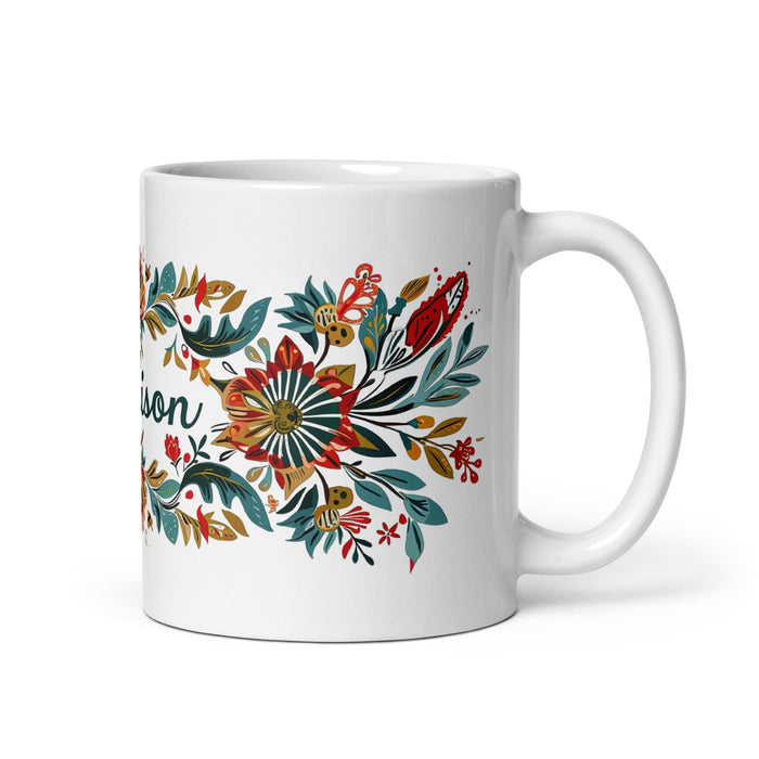 Addison Exclusive Name Art Piece Home Office Work Coffee Mug Mexican Spanish Pride Gift Cup One-Of-A-Kind Calligraphy White Glossy Mug | A16 Mexicada 11 oz