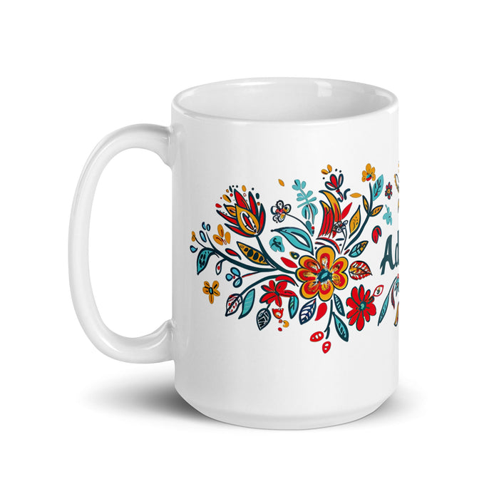 Addison Exclusive Name Art Piece Home Office Work Coffee Mug Mexican Spanish Pride Gift Cup One - Of - A - Kind Calligraphy White Glossy Mug | A17 - Mexicada