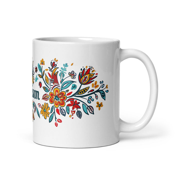 Addison Exclusive Name Art Piece Home Office Work Coffee Mug Mexican Spanish Pride Gift Cup One-Of-A-Kind Calligraphy White Glossy Mug | A17 Mexicada 11 oz