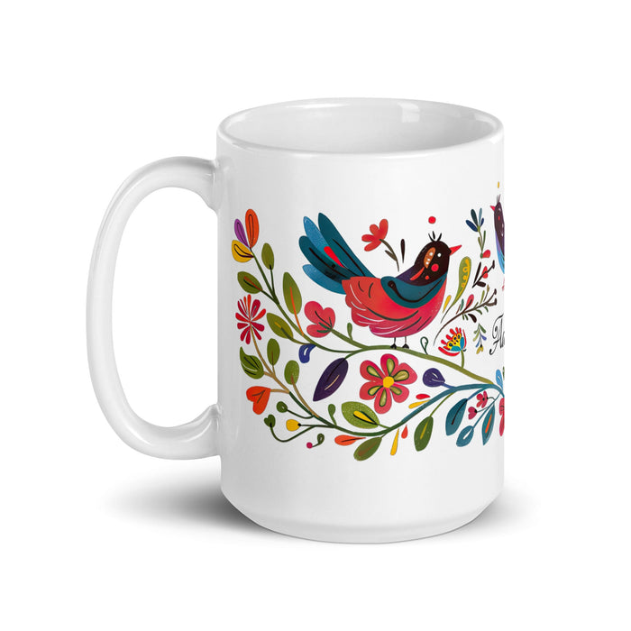 Addison Exclusive Name Art Piece Home Office Work Coffee Mug Mexican Spanish Pride Gift Cup One - Of - A - Kind Calligraphy White Glossy Mug | A19 - Mexicada