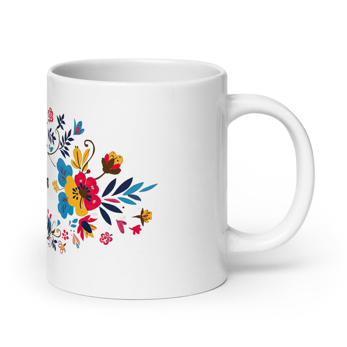 Addison Exclusive Name Art Piece Home Office Work Coffee Mug Mexican Spanish Pride Gift Cup One - Of - A - Kind Calligraphy White Glossy Mug | A20 - Mexicada