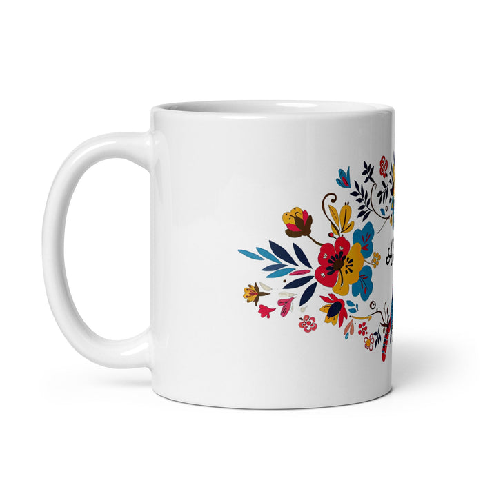 Addison Exclusive Name Art Piece Home Office Work Coffee Mug Mexican Spanish Pride Gift Cup One - Of - A - Kind Calligraphy White Glossy Mug | A20 - Mexicada