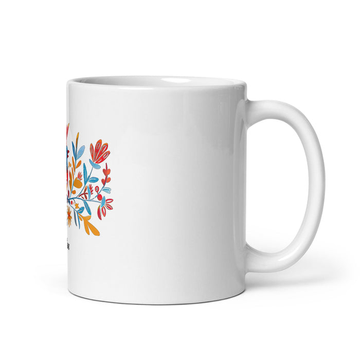 Addison Exclusive Name Art Piece Home Office Work Coffee Mug Mexican Spanish Pride Gift Cup One - Of - A - Kind Calligraphy White Glossy Mug | A21 - Mexicada