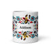 Addison Exclusive Name Art Piece Home Office Work Coffee Mug Mexican Spanish Pride Gift Cup One - Of - A - Kind Calligraphy White Glossy Mug | A22 - Mexicada