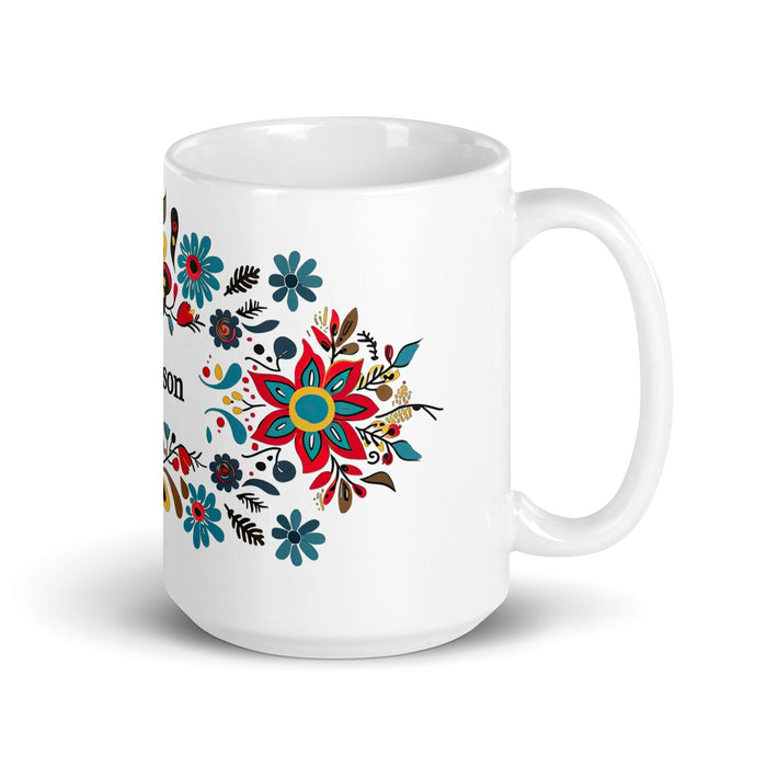 Addison Exclusive Name Art Piece Home Office Work Coffee Mug Mexican Spanish Pride Gift Cup One-Of-A-Kind Calligraphy White Glossy Mug | A22 Mexicada 15 oz