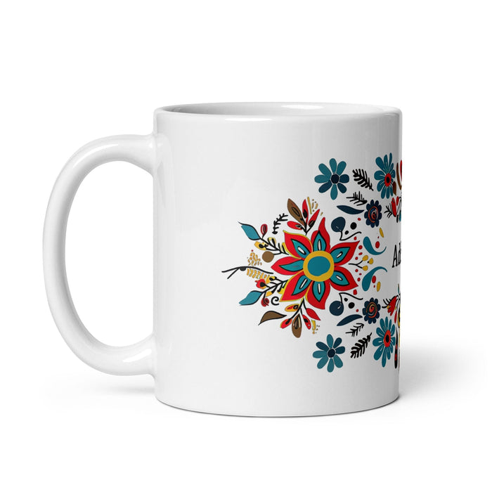 Addison Exclusive Name Art Piece Home Office Work Coffee Mug Mexican Spanish Pride Gift Cup One-Of-A-Kind Calligraphy White Glossy Mug | A22 Mexicada