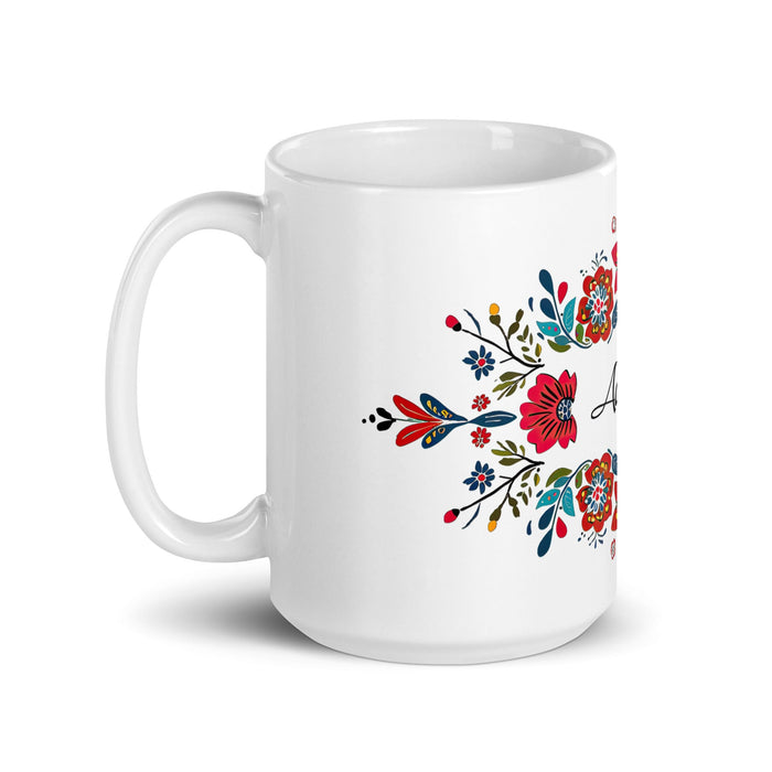 Addison Exclusive Name Art Piece Home Office Work Coffee Mug Mexican Spanish Pride Gift Cup One - Of - A - Kind Calligraphy White Glossy Mug | A23 - Mexicada