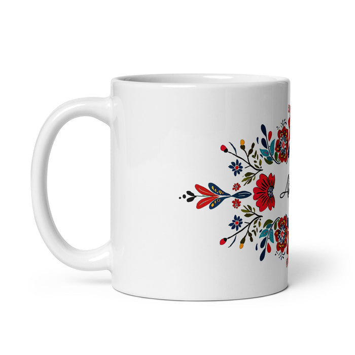 Addison Exclusive Name Art Piece Home Office Work Coffee Mug Mexican Spanish Pride Gift Cup One - Of - A - Kind Calligraphy White Glossy Mug | A23 - Mexicada