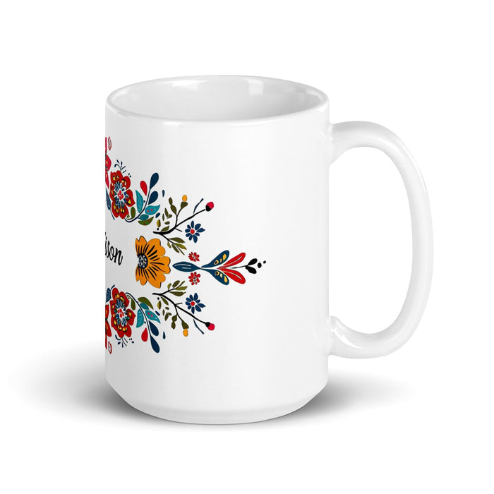 Addison Exclusive Name Art Piece Home Office Work Coffee Mug Mexican Spanish Pride Gift Cup One-Of-A-Kind Calligraphy White Glossy Mug | A23 Mexicada 15 oz