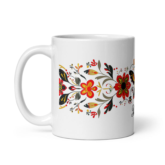 Addison Exclusive Name Art Piece Home Office Work Coffee Mug Mexican Spanish Pride Gift Cup One - Of - A - Kind Calligraphy White Glossy Mug | A24 - Mexicada