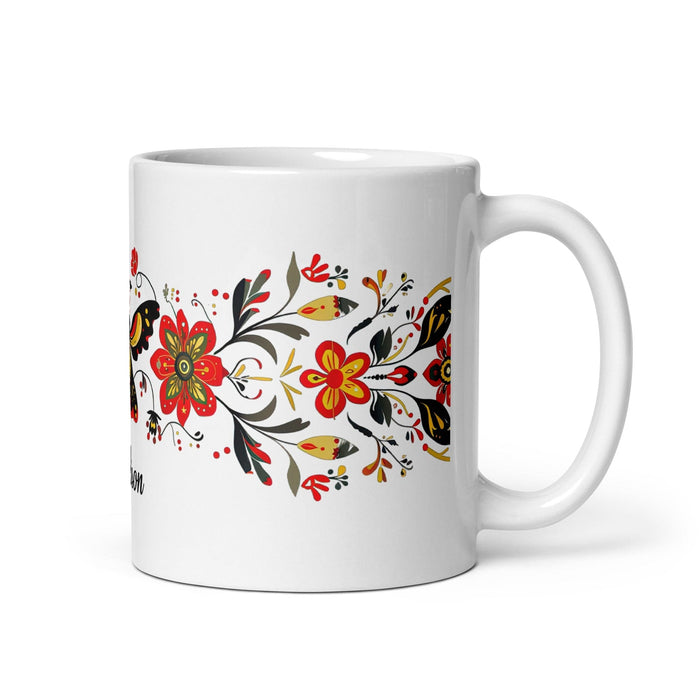 Addison Exclusive Name Art Piece Home Office Work Coffee Mug Mexican Spanish Pride Gift Cup One-Of-A-Kind Calligraphy White Glossy Mug | A24 Mexicada 11 oz