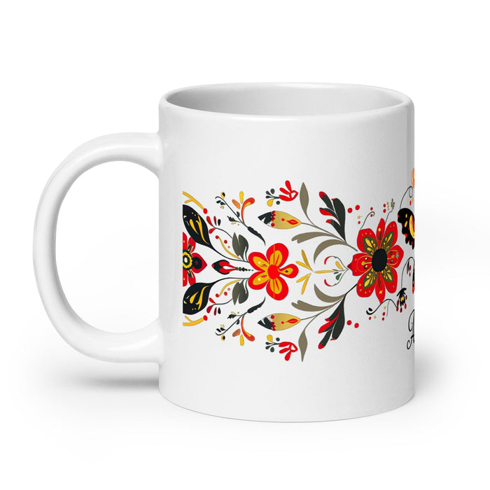 Addison Exclusive Name Art Piece Home Office Work Coffee Mug Mexican Spanish Pride Gift Cup One-Of-A-Kind Calligraphy White Glossy Mug | A24 Mexicada