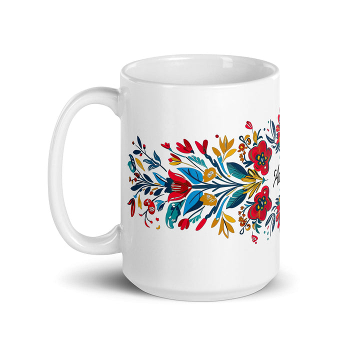 Addison Exclusive Name Art Piece Home Office Work Coffee Mug Mexican Spanish Pride Gift Cup One - Of - A - Kind Calligraphy White Glossy Mug | A3 - Mexicada