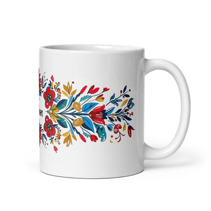 Addison Exclusive Name Art Piece Home Office Work Coffee Mug Mexican Spanish Pride Gift Cup One-Of-A-Kind Calligraphy White Glossy Mug | A3 Mexicada 11 oz