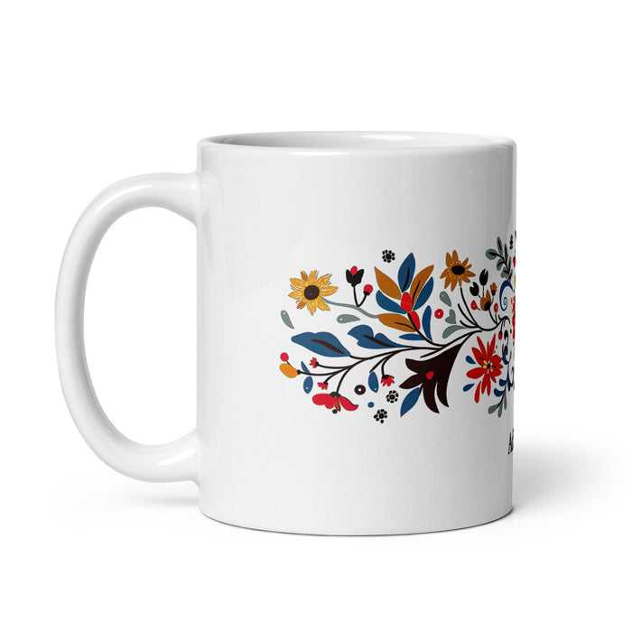 Addison Exclusive Name Art Piece Home Office Work Coffee Mug Mexican Spanish Pride Gift Cup One-Of-A-Kind Calligraphy White Glossy Mug | A8 Mexicada