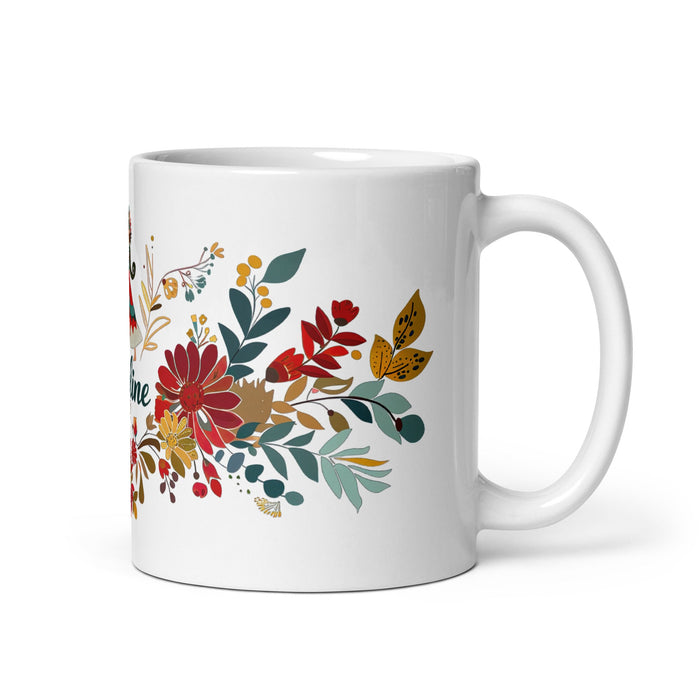 Adeline Exclusive Name Art Piece Home Office Work Coffee Mug Mexican Spanish Pride Gift Cup One - Of - A - Kind Calligraphy White Glossy Mug | A10 - Mexicada