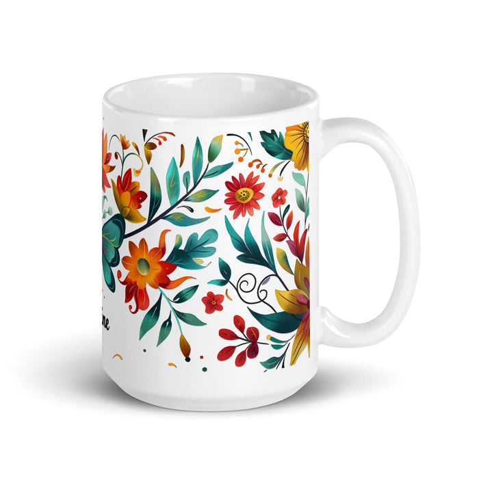 Adeline Exclusive Name Art Piece Home Office Work Coffee Mug Mexican Spanish Pride Gift Cup One - Of - A - Kind Calligraphy White Glossy Mug | A12 - Mexicada