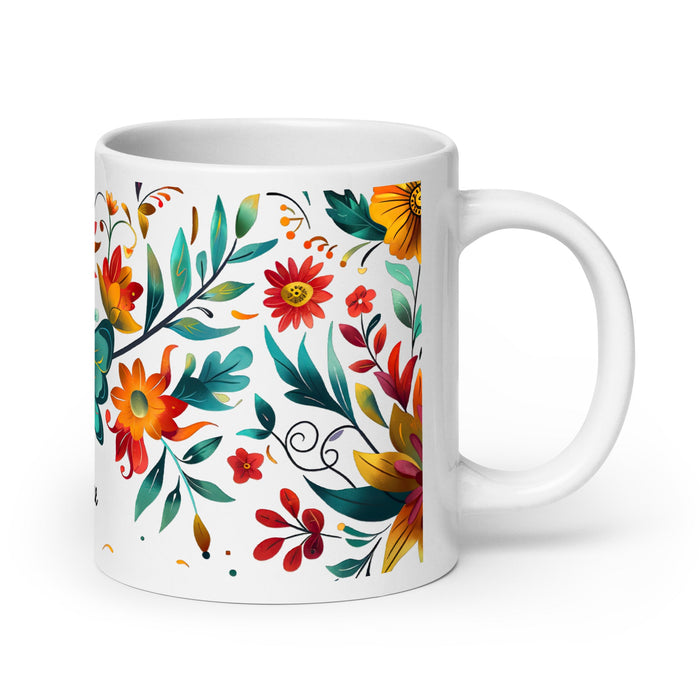 Adeline Exclusive Name Art Piece Home Office Work Coffee Mug Mexican Spanish Pride Gift Cup One - Of - A - Kind Calligraphy White Glossy Mug | A12 - Mexicada