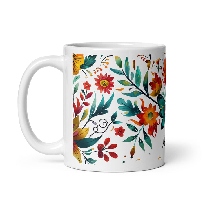 Adeline Exclusive Name Art Piece Home Office Work Coffee Mug Mexican Spanish Pride Gift Cup One - Of - A - Kind Calligraphy White Glossy Mug | A12 - Mexicada