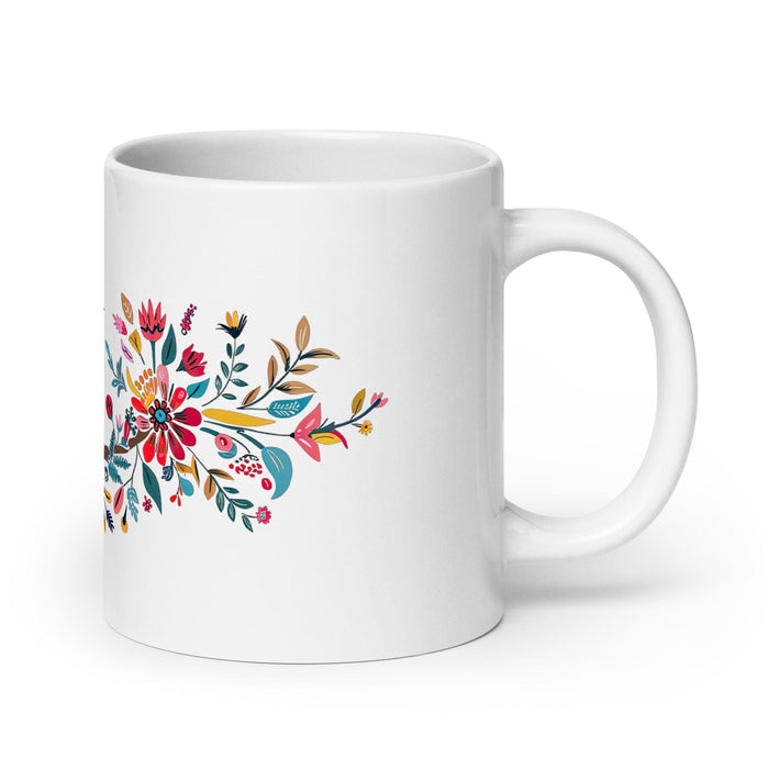 Adeline Exclusive Name Art Piece Home Office Work Coffee Mug Mexican Spanish Pride Gift Cup One-Of-A-Kind Calligraphy White Glossy Mug | A15 Mexicada 20 oz