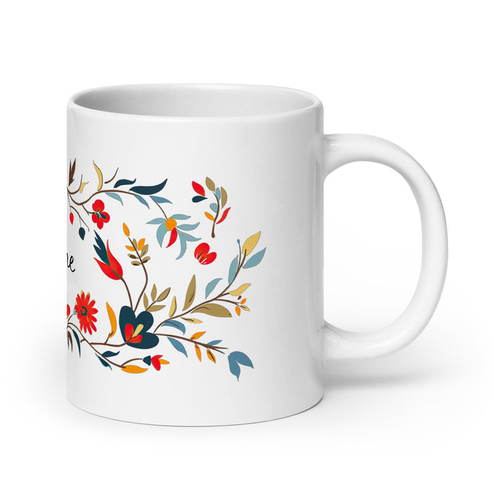 Adeline Exclusive Name Art Piece Home Office Work Coffee Mug Mexican Spanish Pride Gift Cup One - Of - A - Kind Calligraphy White Glossy Mug | A17 - Mexicada