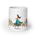 Adeline Exclusive Name Art Piece Home Office Work Coffee Mug Mexican Spanish Pride Gift Cup One-Of-A-Kind Calligraphy White Glossy Mug | A2 Mexicada