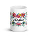 Adeline Exclusive Name Art Piece Home Office Work Coffee Mug Mexican Spanish Pride Gift Cup One - Of - A - Kind Calligraphy White Glossy Mug | A3 - Mexicada