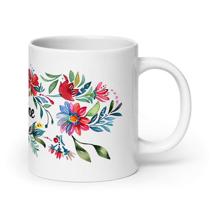 Adeline Exclusive Name Art Piece Home Office Work Coffee Mug Mexican Spanish Pride Gift Cup One - Of - A - Kind Calligraphy White Glossy Mug | A3 - Mexicada