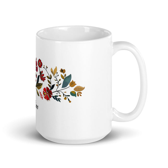 Adeline Exclusive Name Art Piece Home Office Work Coffee Mug Mexican Spanish Pride Gift Cup One - Of - A - Kind Calligraphy White Glossy Mug | A4 - Mexicada