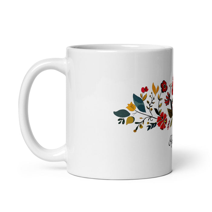 Adeline Exclusive Name Art Piece Home Office Work Coffee Mug Mexican Spanish Pride Gift Cup One - Of - A - Kind Calligraphy White Glossy Mug | A4 - Mexicada