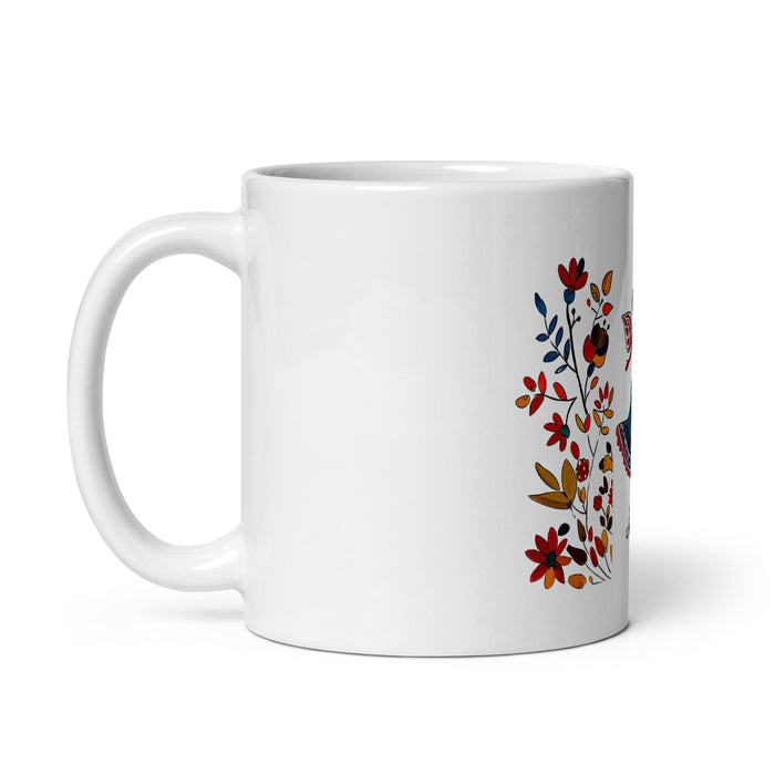 Adeline Exclusive Name Art Piece Home Office Work Coffee Mug Mexican Spanish Pride Gift Cup One - Of - A - Kind Calligraphy White Glossy Mug | A5 - Mexicada