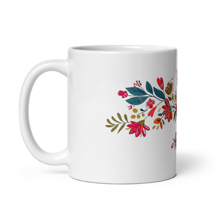 Adeline Exclusive Name Art Piece Home Office Work Coffee Mug Mexican Spanish Pride Gift Cup One - Of - A - Kind Calligraphy White Glossy Mug | A6 - Mexicada