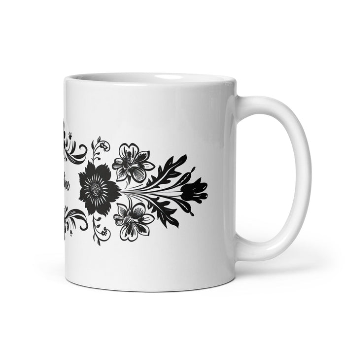 Adeline Exclusive Name Art Piece Home Office Work Coffee Mug Mexican Spanish Pride Gift Cup One - Of - A - Kind Calligraphy White Glossy Mug | A8 - Mexicada