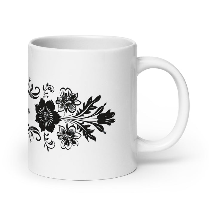 Adeline Exclusive Name Art Piece Home Office Work Coffee Mug Mexican Spanish Pride Gift Cup One - Of - A - Kind Calligraphy White Glossy Mug | A8 - Mexicada