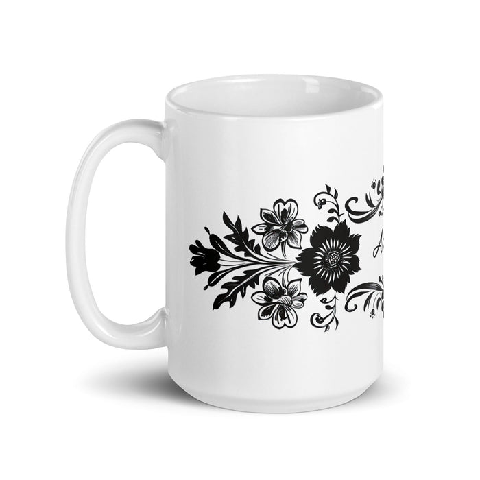 Adeline Exclusive Name Art Piece Home Office Work Coffee Mug Mexican Spanish Pride Gift Cup One - Of - A - Kind Calligraphy White Glossy Mug | A8 - Mexicada