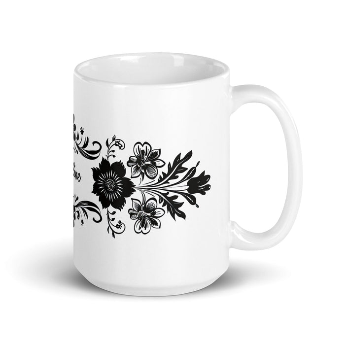 Adeline Exclusive Name Art Piece Home Office Work Coffee Mug Mexican Spanish Pride Gift Cup One-Of-A-Kind Calligraphy White Glossy Mug | A8 Mexicada 15 oz