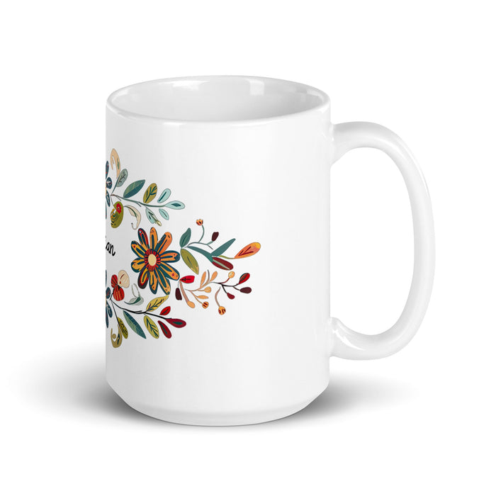 Adrian Exclusive Name Art Piece Home Office Work Coffee Mug Mexican Spanish Pride Gift Cup One - Of - A - Kind Calligraphy White Glossy Mug | A1 - Mexicada