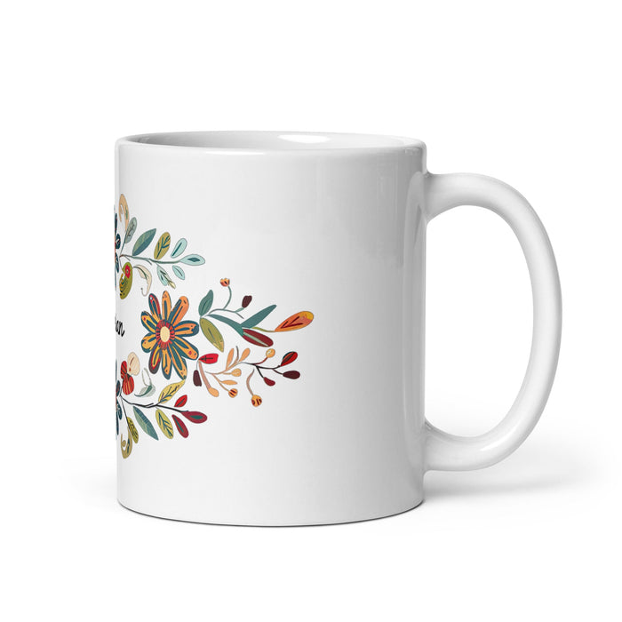 Adrian Exclusive Name Art Piece Home Office Work Coffee Mug Mexican Spanish Pride Gift Cup One - Of - A - Kind Calligraphy White Glossy Mug | A1 - Mexicada