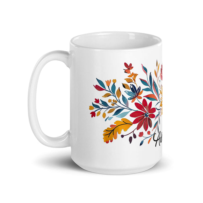 Adrian Exclusive Name Art Piece Home Office Work Coffee Mug Mexican Spanish Pride Gift Cup One - Of - A - Kind Calligraphy White Glossy Mug | A2 - Mexicada