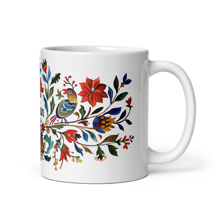 Adrian Exclusive Name Art Piece Home Office Work Coffee Mug Mexican Spanish Pride Gift Cup One - Of - A - Kind Calligraphy White Glossy Mug | A3 - Mexicada