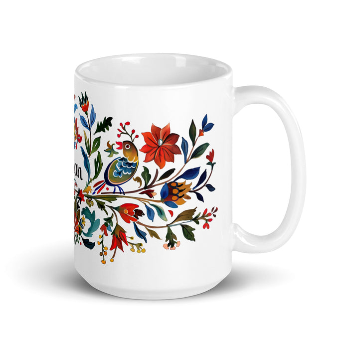 Adrian Exclusive Name Art Piece Home Office Work Coffee Mug Mexican Spanish Pride Gift Cup One - Of - A - Kind Calligraphy White Glossy Mug | A3 - Mexicada