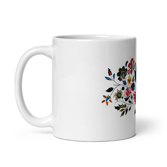 Adrian Exclusive Name Art Piece Home Office Work Coffee Mug Mexican Spanish Pride Gift Cup One - Of - A - Kind Calligraphy White Glossy Mug | A4 - Mexicada