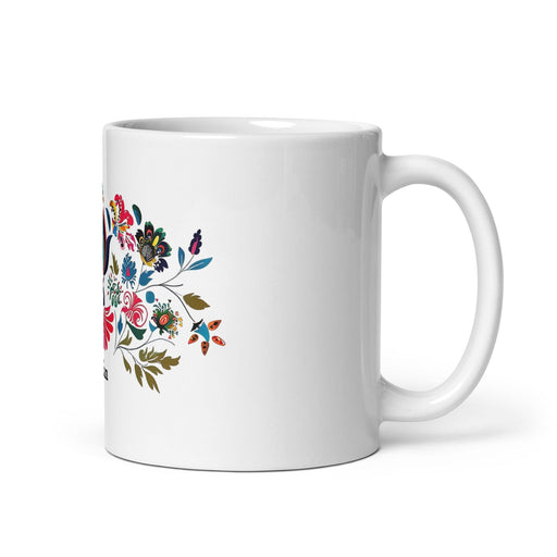 Adrian Exclusive Name Art Piece Home Office Work Coffee Mug Mexican Spanish Pride Gift Cup One-Of-A-Kind Calligraphy White Glossy Mug | A4 Mexicada 11 oz