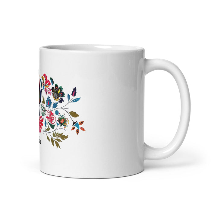 Adrian Exclusive Name Art Piece Home Office Work Coffee Mug Mexican Spanish Pride Gift Cup One-Of-A-Kind Calligraphy White Glossy Mug | A4 Mexicada 11 oz