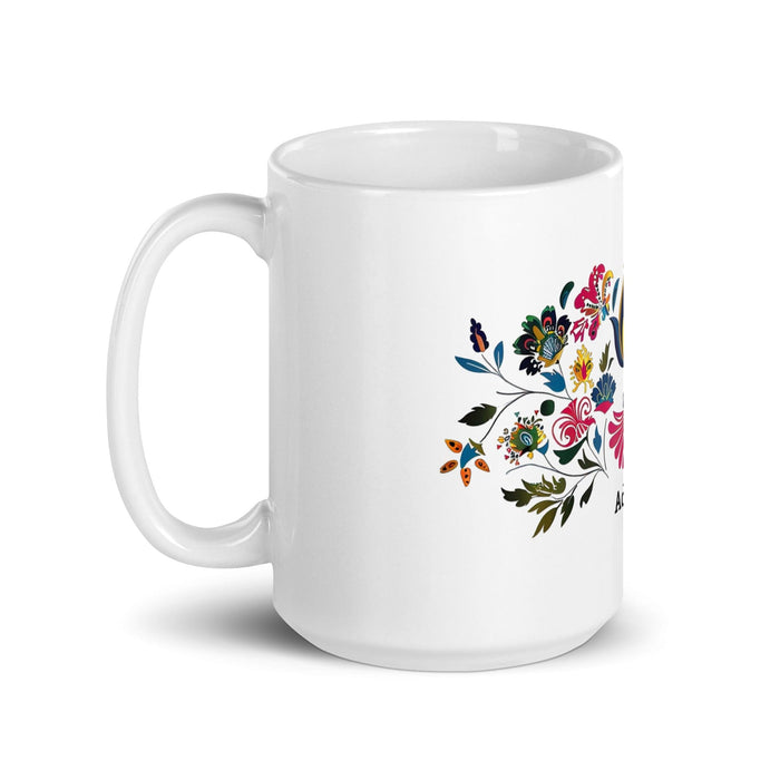 Adrian Exclusive Name Art Piece Home Office Work Coffee Mug Mexican Spanish Pride Gift Cup One-Of-A-Kind Calligraphy White Glossy Mug | A4 Mexicada